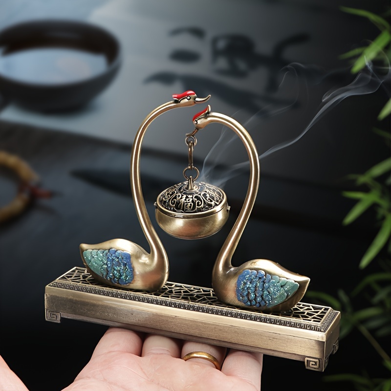 Incense Cone Holder - Brûleur d'encens chinois double usage Swan