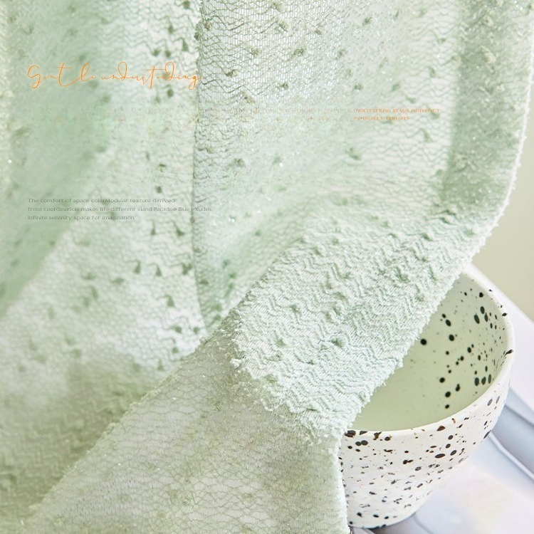 Home Fragrance French - Rideaux verts rétro français haut de