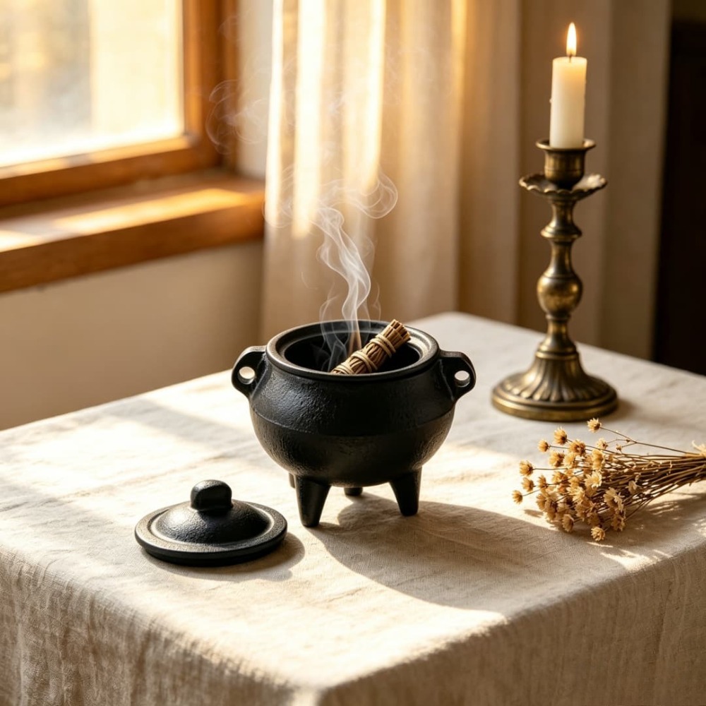 Home Fragrance Miniso - Mini brûleur d'encens en fonte avec
