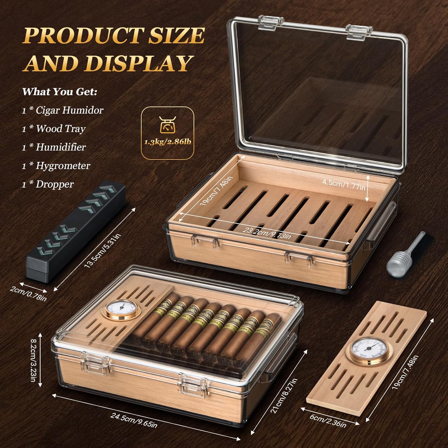 Humidor à cigares en acrylique - Home Fragrance Maple Walnut avis et prix